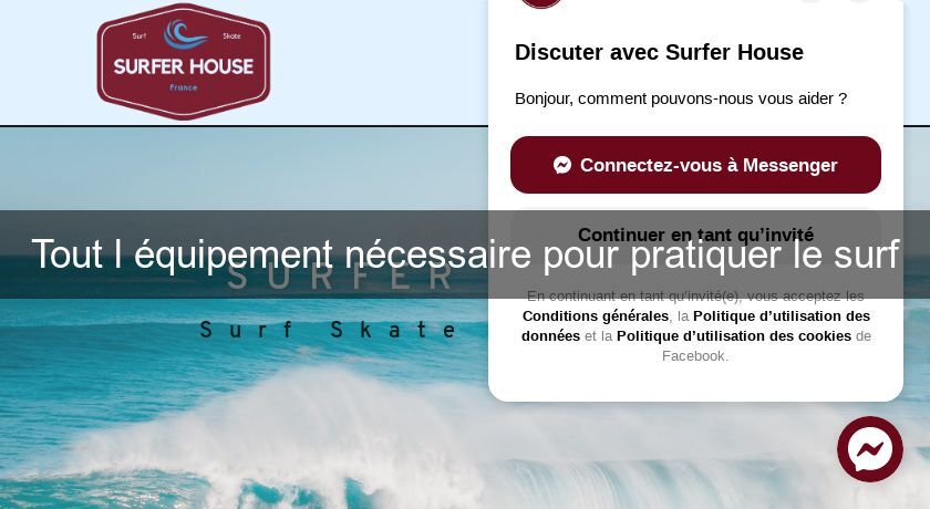 Tout l'équipement nécessaire pour pratiquer le surf