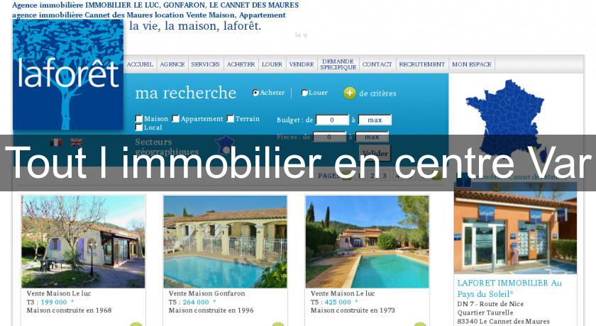 Tout l'immobilier en centre Var