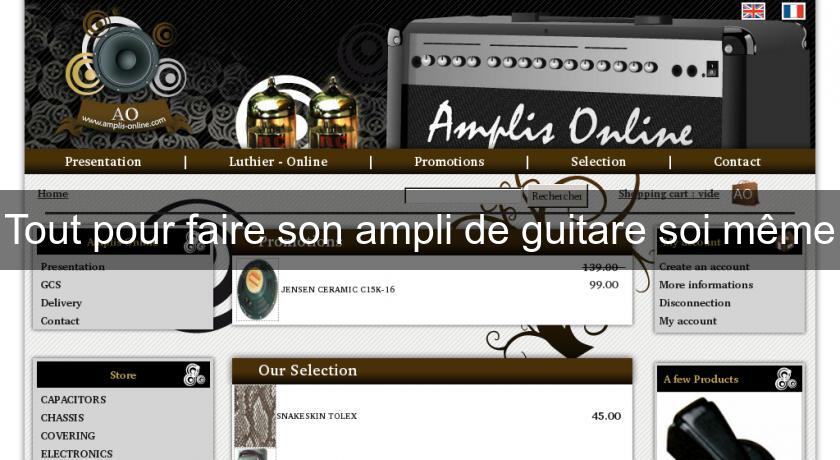 Tout pour faire son ampli de guitare soi même