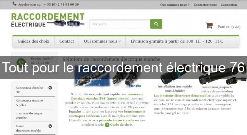 Tout pour le raccordement électrique 76 Tout pour le raccordement électrique 76