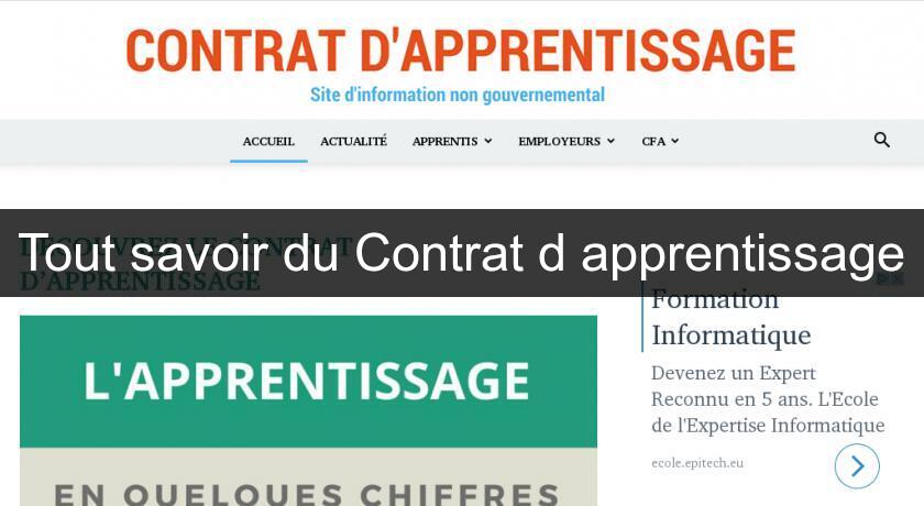 Tout savoir du Contrat d'apprentissage Tout savoir du Contrat d'apprentissage