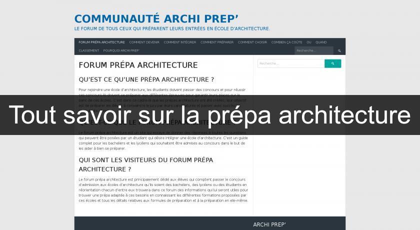 Tout savoir sur la prépa architecture Tout savoir sur la prépa architecture