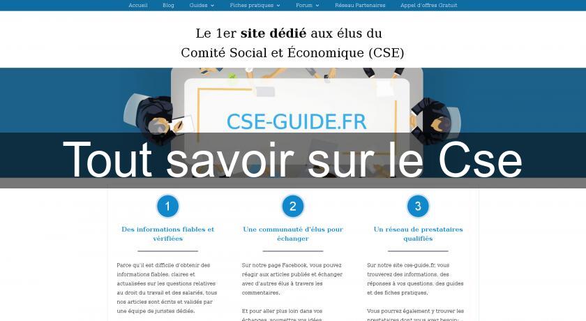 Tout savoir sur le Cse Tout savoir sur le Cse