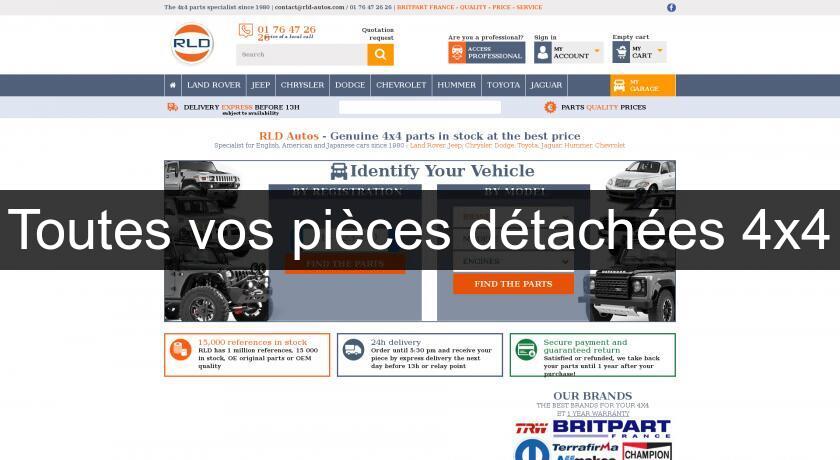 Toutes vos pièces détachées 4x4 Toutes vos pièces détachées 4x4