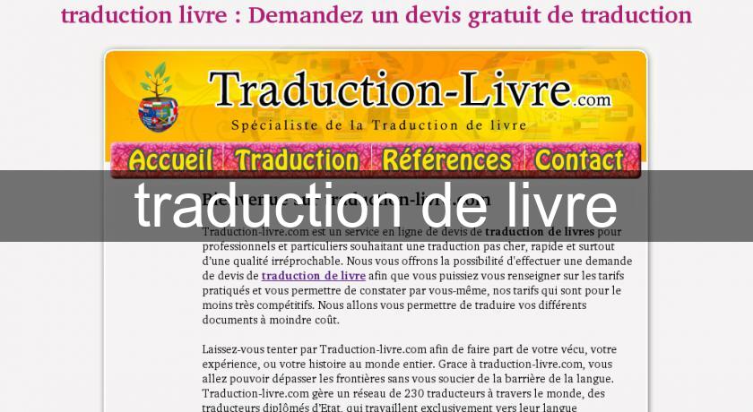 traduction de livre traduction de livre