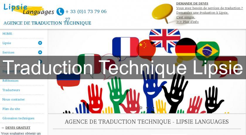 Traduction Technique Lipsie Traduction Technique Lipsie