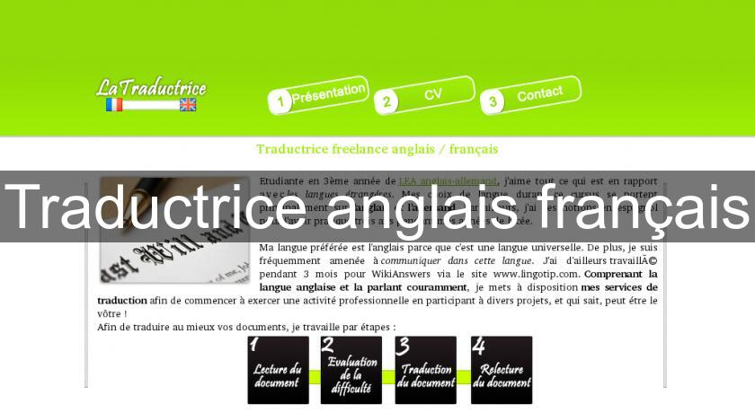 Traductrice anglais français