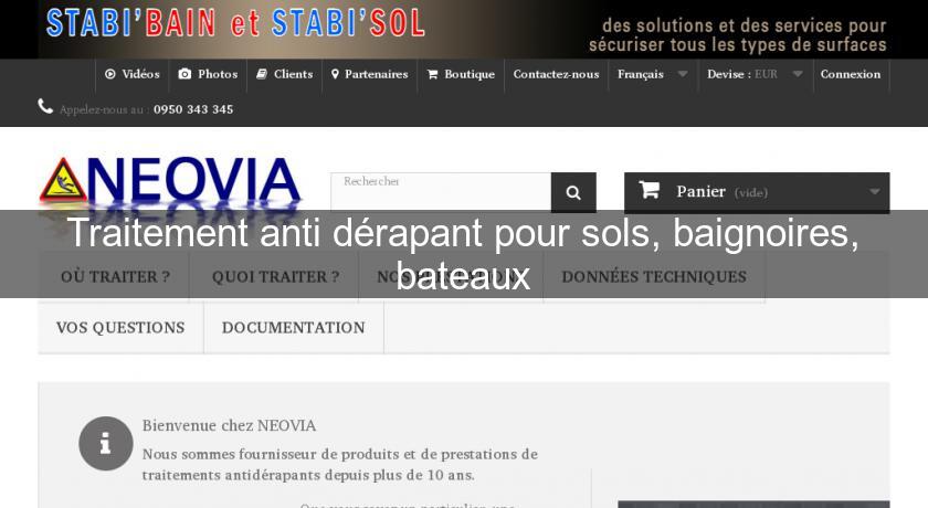 Traitement anti dérapant pour sols, baignoires, bateaux Traitement anti dérapant pour sols, baignoires, bateaux
