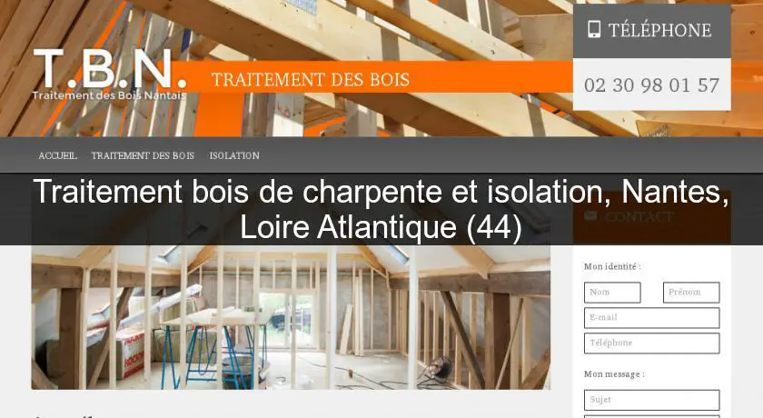 Traitement bois de charpente et isolation, Nantes, Loire Atlantique (44)