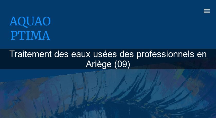 Traitement des eaux usées des professionnels en Ariège (09)