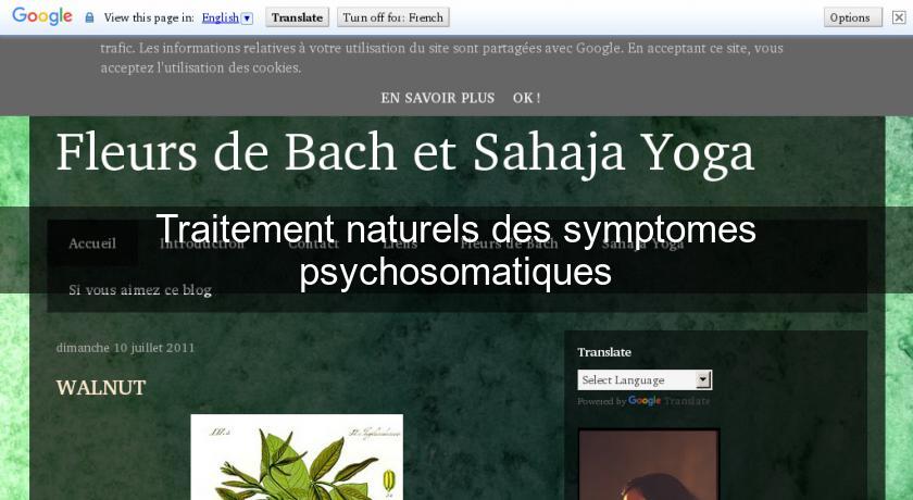 Traitement naturels des symptomes psychosomatiques