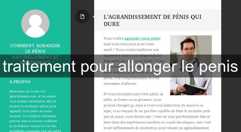 traitement pour allonger le penis traitement pour allonger le penis
