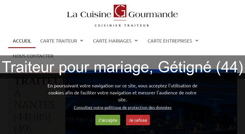 Traiteur pour mariage, Gétigné (44)