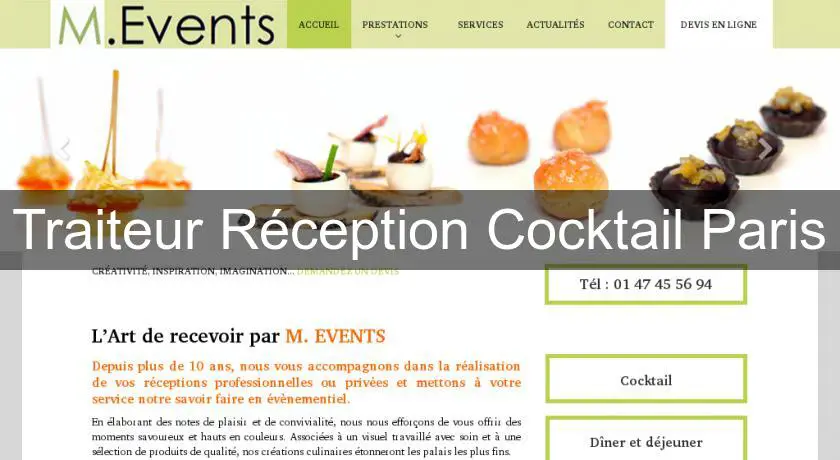 Traiteur Réception Cocktail Paris