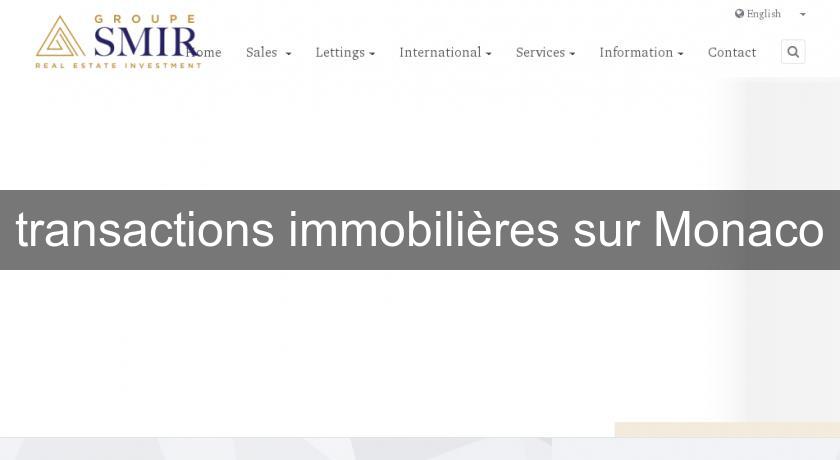 transactions immobilières sur Monaco transactions immobilières sur Monaco