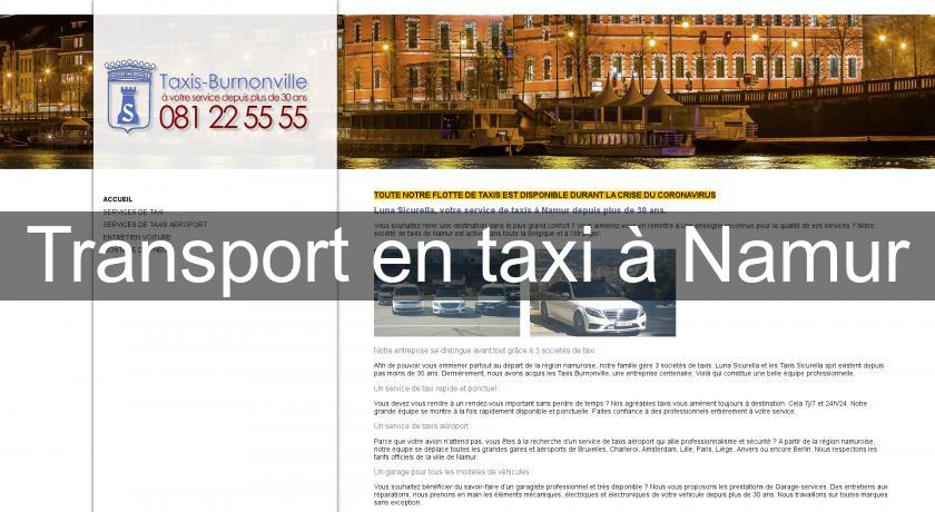 Transport en taxi à Namur