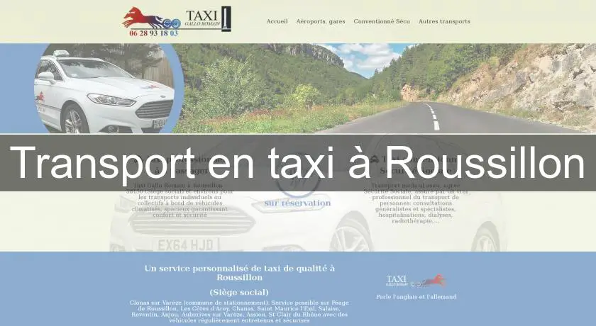 Transport en taxi à Roussillon