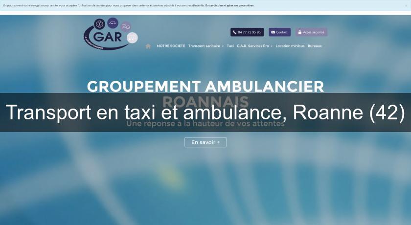 Transport en taxi et ambulance, Roanne (42)