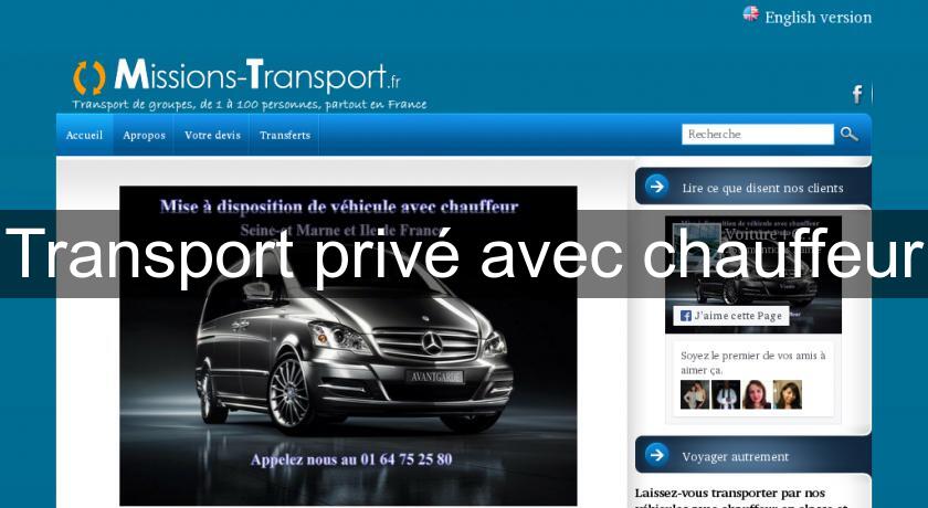 Transport privé avec chauffeur Transport privé avec chauffeur