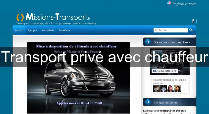 Transport privé avec chauffeur