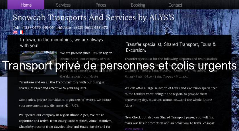Transport privé de personnes et colis urgents Transport privé de personnes et colis urgents