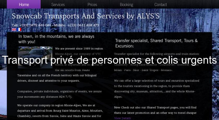 Transport privé de personnes et colis urgents