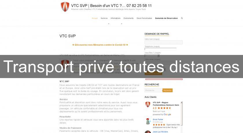 Transport privé toutes distances