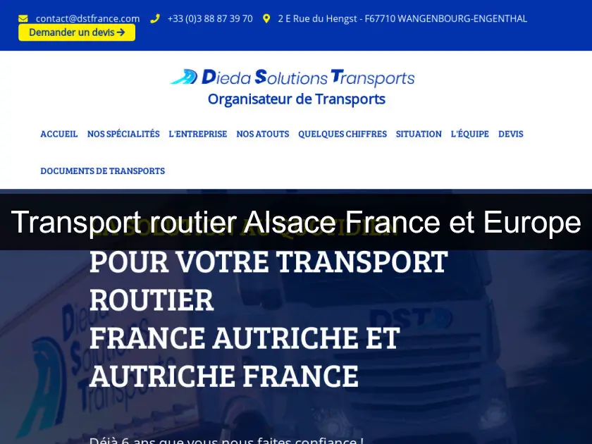 Transport routier Alsace France et Europe