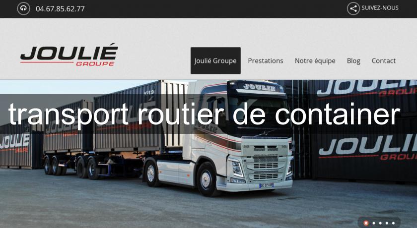 transport routier de container transport routier de container