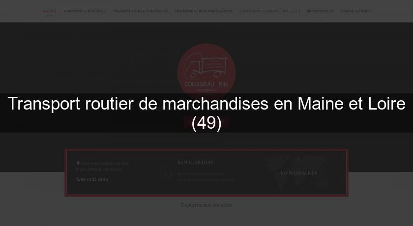 Transport routier de marchandises en Maine et Loire (49) Transport routier de marchandises en Maine et Loire (49)