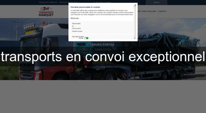 transports en convoi exceptionnel