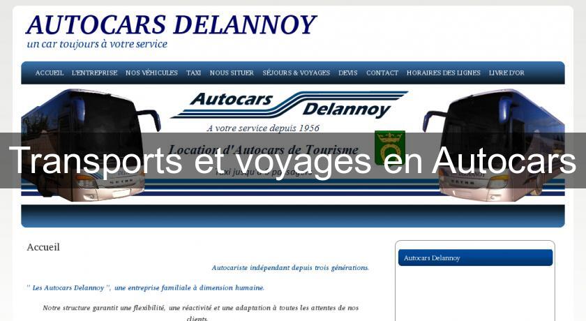 Transports et voyages en Autocars