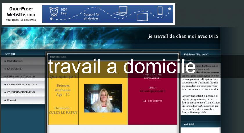 travail a domicile travail a domicile