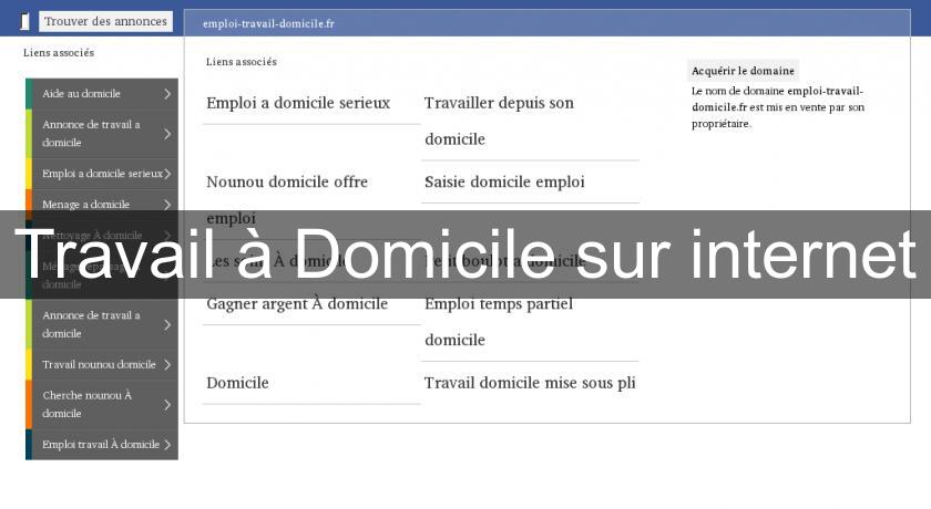 Travail à Domicile sur internet