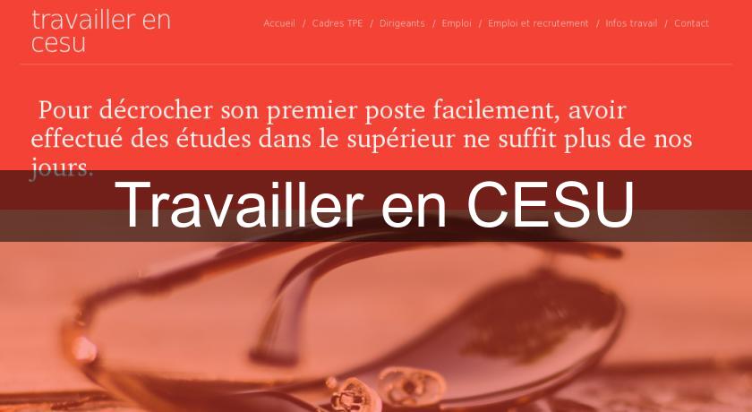 Travailler en CESU