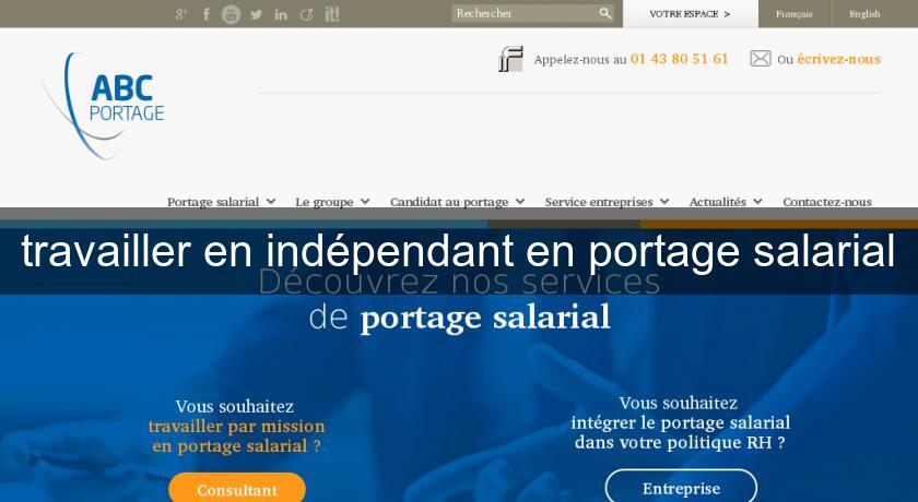 travailler en indépendant en portage salarial