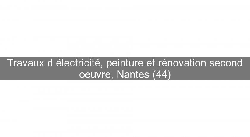 Travaux d'électricité, peinture et rénovation second oeuvre, Nantes (44)