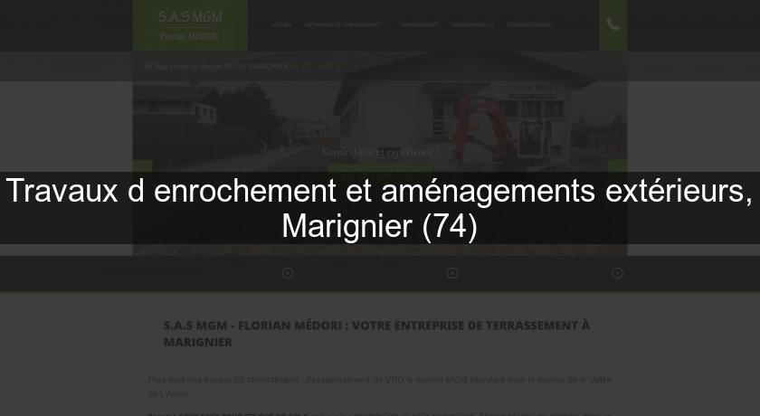 Travaux d'enrochement et aménagements extérieurs, Marignier (74)