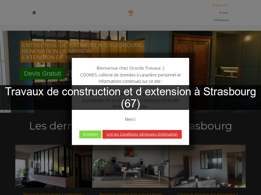 Travaux de construction et d'extension à Strasbourg (67)