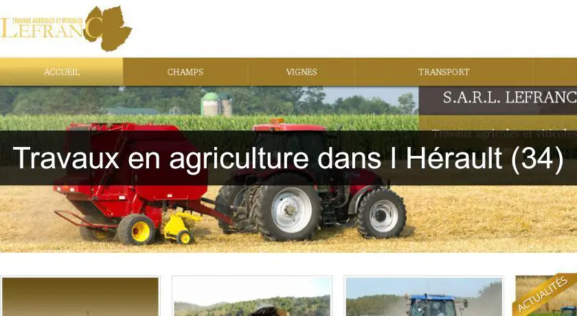 Travaux en agriculture dans l'Hérault (34)