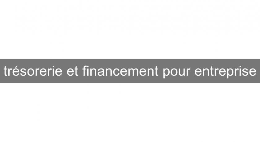 trésorerie et financement pour entreprise