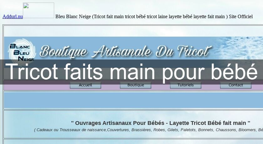 Tricot faits main pour bébé Tricot faits main pour bébé