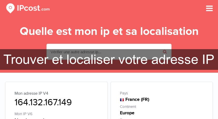 Trouver et localiser votre adresse IP Trouver et localiser votre adresse IP