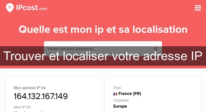 Trouver et localiser votre adresse IP