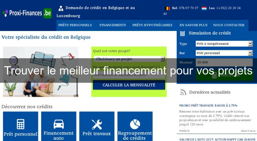 Trouver le meilleur financement pour vos projets Trouver le meilleur financement pour vos projets