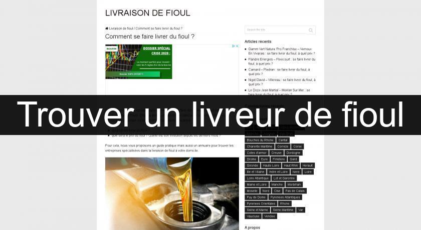 Trouver un livreur de fioul Trouver un livreur de fioul