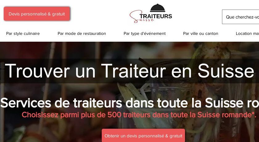 Trouver un Traiteur en Suisse Trouver un Traiteur en Suisse