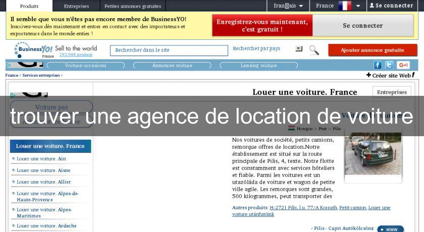 trouver une agence de location de voiture