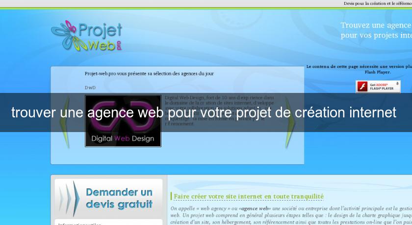 trouver une agence web pour votre projet de création internet 