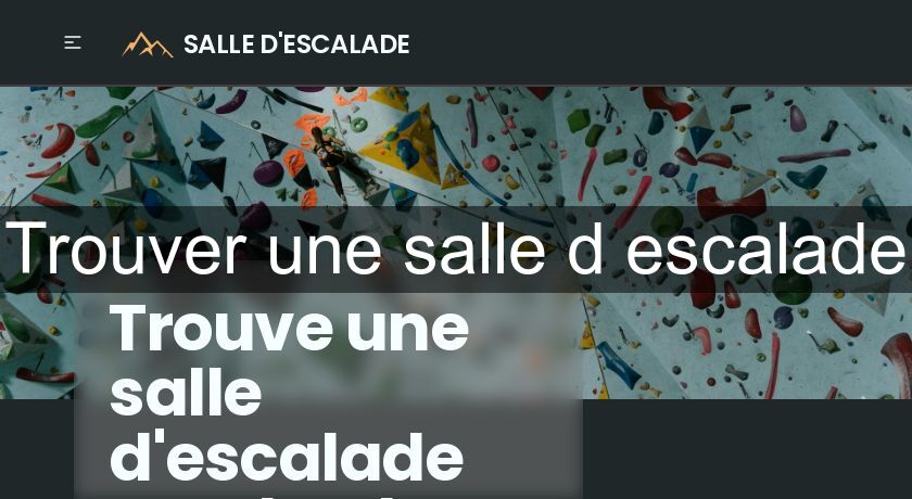 Trouver une salle d'escalade